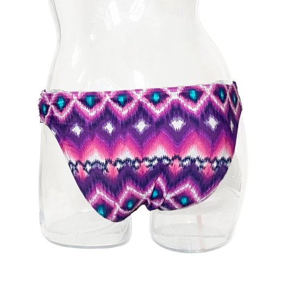 EUC Purple Abstract Argyle Bikini Swim Bottom - Women's Size M dELiA's Swimwear - Picture 2 of 4